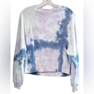American Eagle Outfitters Tie Dye Crop Sweatshirt Pink and Blue. Sz XS